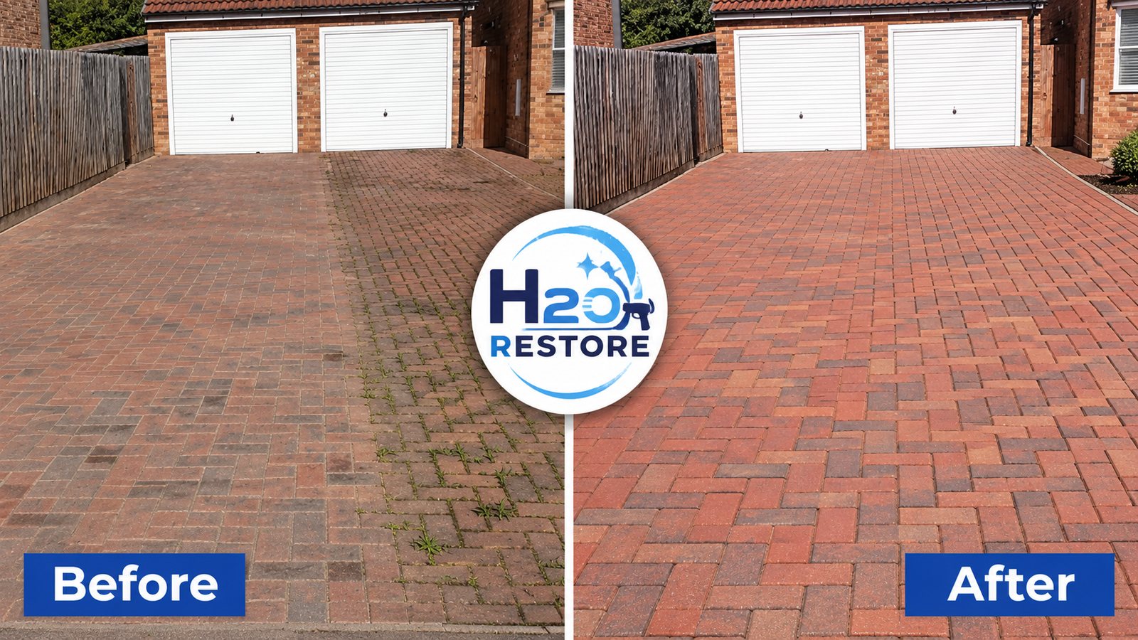 Driveway and patio cleaning by H2O Restore in Croxteth