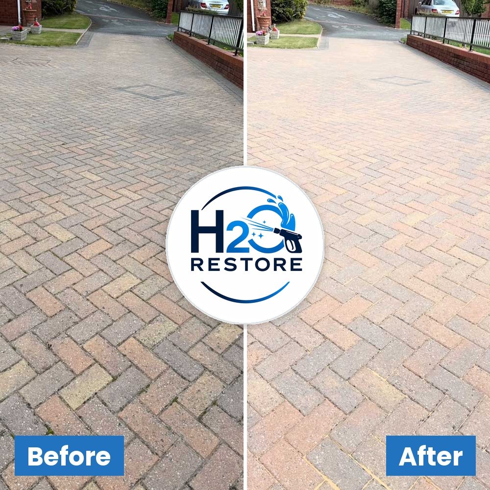 Driveway and patio cleaning by H2O Restore in Croxteth