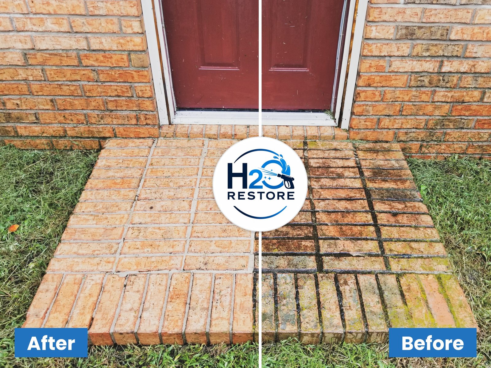 Driveway and patio cleaning by H2O Restore in Croxteth